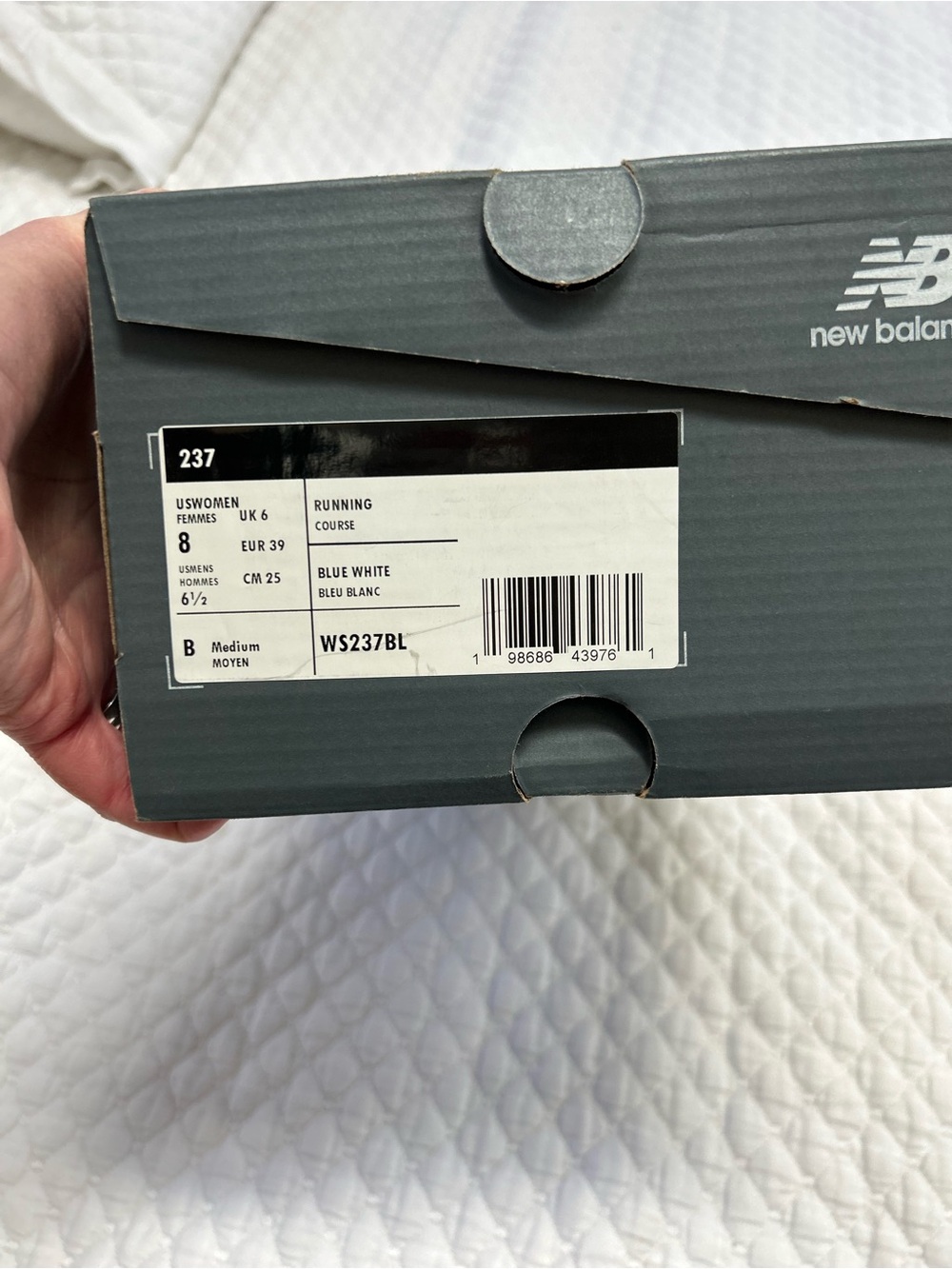 New Balance Women’s 237 Light Blue and Suede Sneaker. - Picture 10 of 10